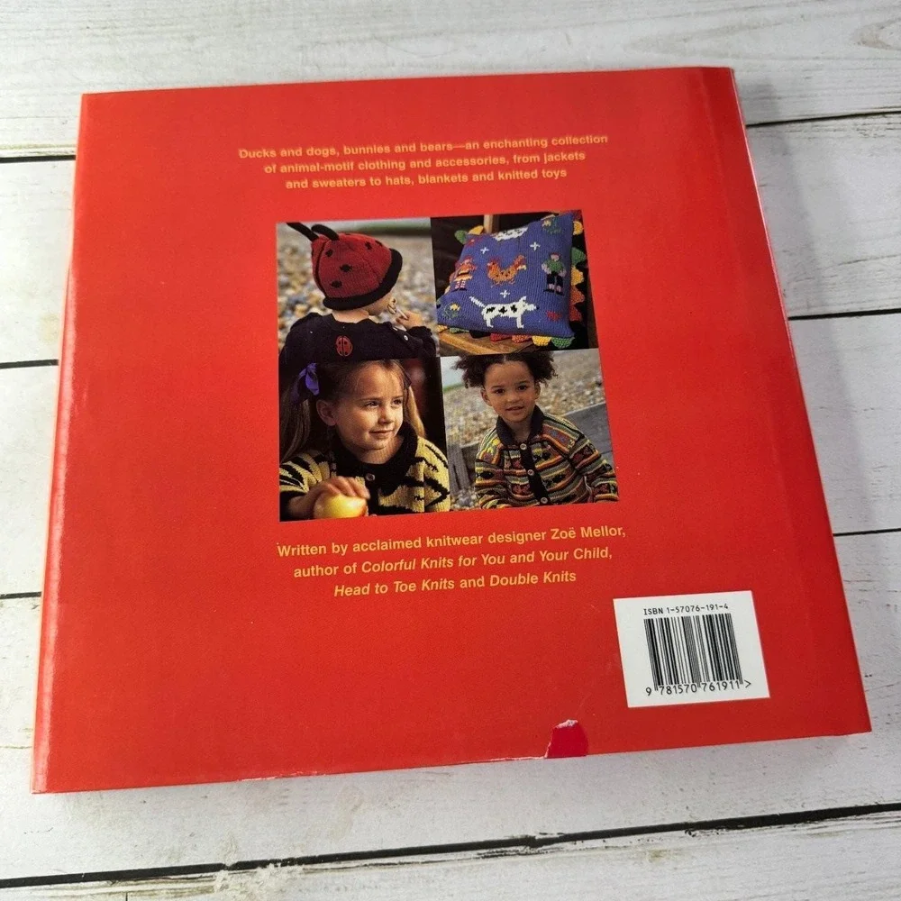 Animal Knits Zoë Mellor 2001 Children Toddler Handknit Patterns